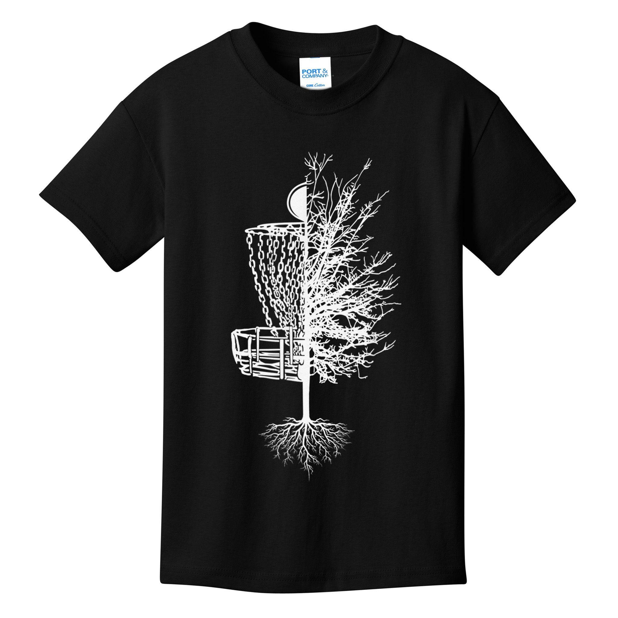 Disc Golf Shirt Basket Tree Frisbee Golf Colorful Kids T-Shirt