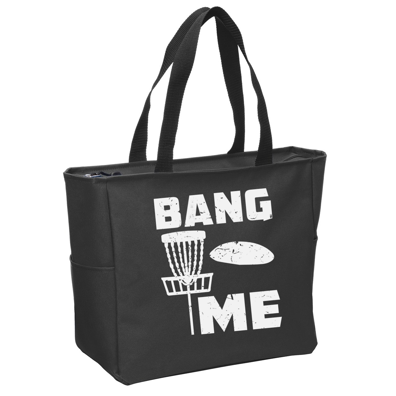 Disc Golfing Shirts Bang Me Funny Disc Golf Zip Tote Bag