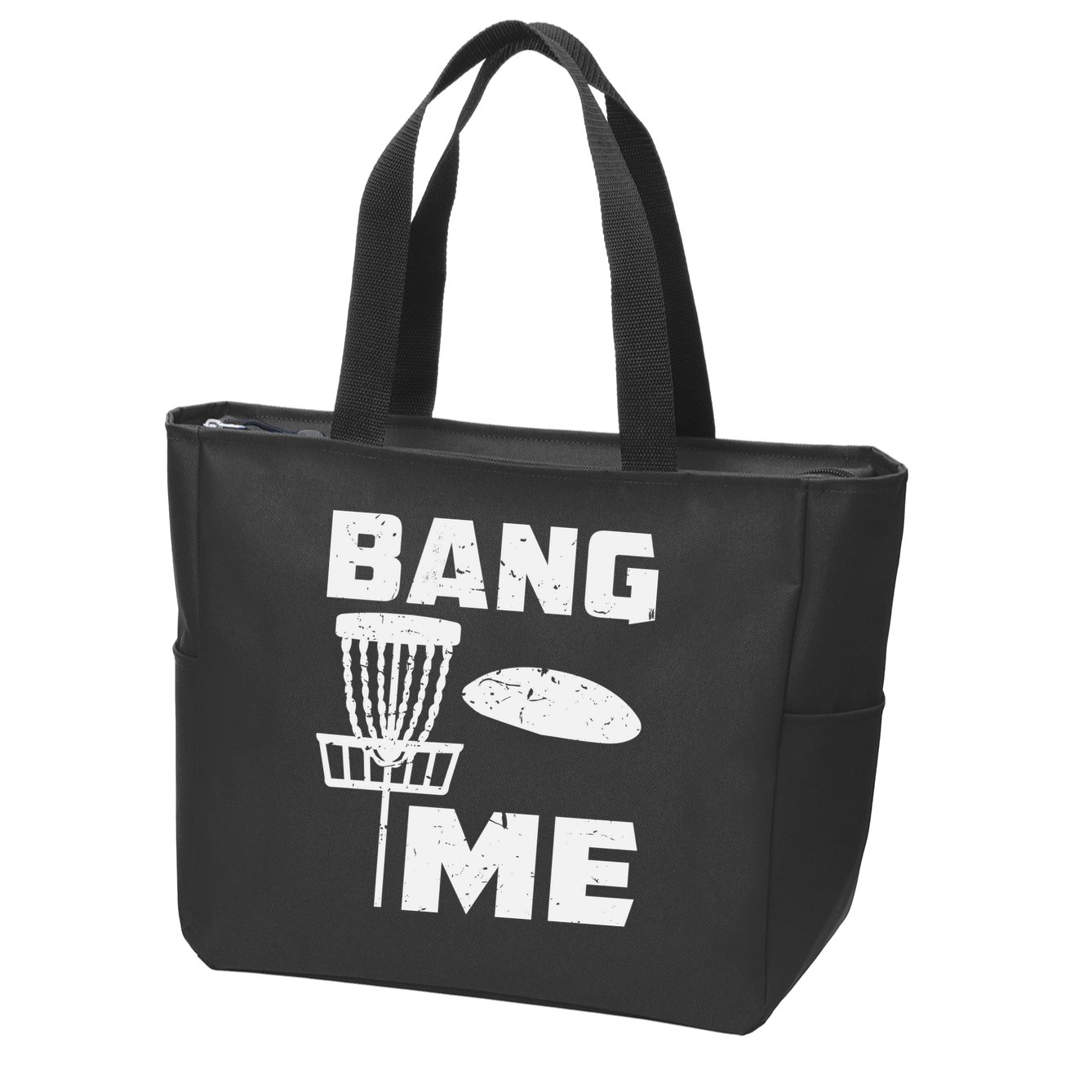 Disc Golfing Shirts Bang Me Funny Disc Golf Zip Tote Bag
