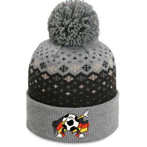 Dabbing Germany Soccer Ball The Baniff Cuffed Pom Beanie