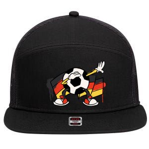 Dabbing Germany Soccer Ball 7 Panel Mesh Trucker Snapback Hat