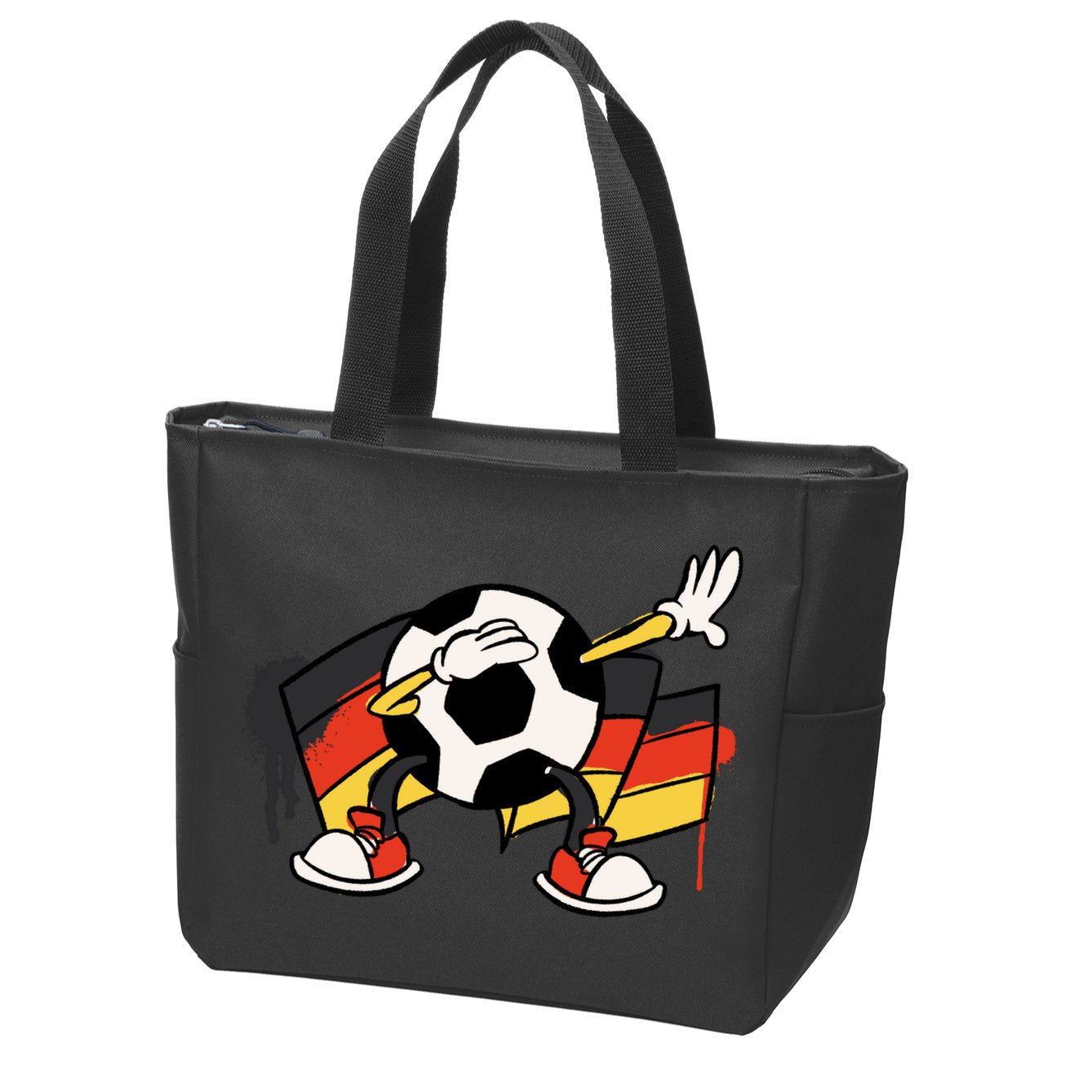 Dabbing Germany Soccer Ball Zip Tote Bag