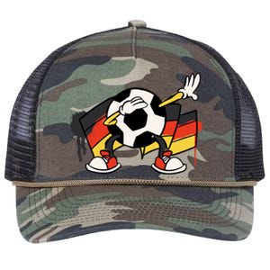 Dabbing Germany Soccer Ball Retro Rope Trucker Hat Cap