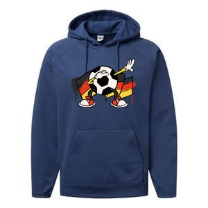 Dabbing Germany Soccer Ball Performance Fleece Hoodie