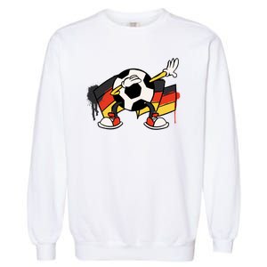 Dabbing Germany Soccer Ball Garment-Dyed Sweatshirt