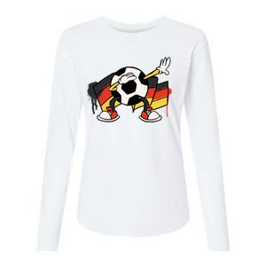 Dabbing Germany Soccer Ball Womens Cotton Relaxed Long Sleeve T-Shirt