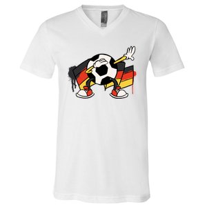 Dabbing Germany Soccer Ball V-Neck T-Shirt