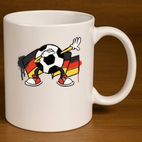 Dabbing Germany Soccer Ball 11oz C Handle Ceramic Mug