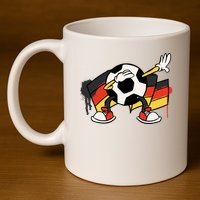 Dabbing Germany Soccer Ball 11oz C Handle Ceramic Mug