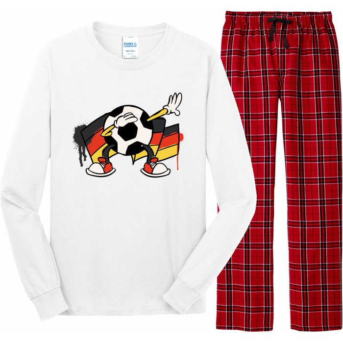 Dabbing Germany Soccer Ball Long Sleeve Pajama Set