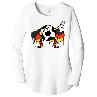 Dabbing Germany Soccer Ball Women's Perfect Tri Tunic Long Sleeve Shirt