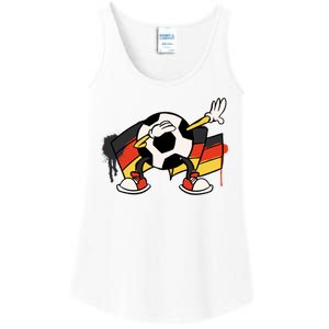 Dabbing Germany Soccer Ball Ladies Essential Tank