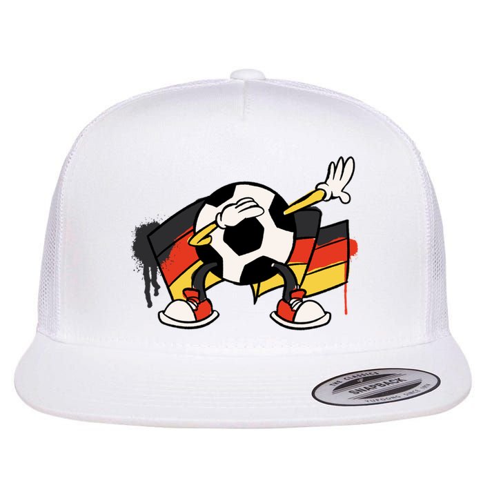 Dabbing Germany Soccer Ball Flat Bill Trucker Hat