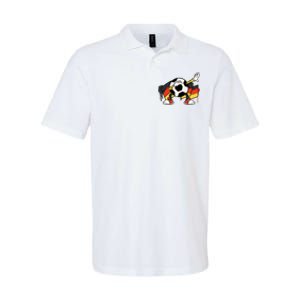 Dabbing Germany Soccer Ball Softstyle Adult Sport Polo