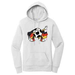 Dabbing Germany Soccer Ball Women's Pullover Hoodie