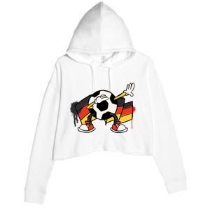 Dabbing Germany Soccer Ball Crop Fleece Hoodie