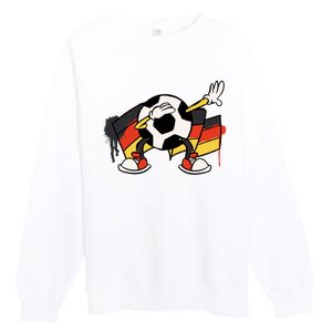 Dabbing Germany Soccer Ball Premium Crewneck Sweatshirt