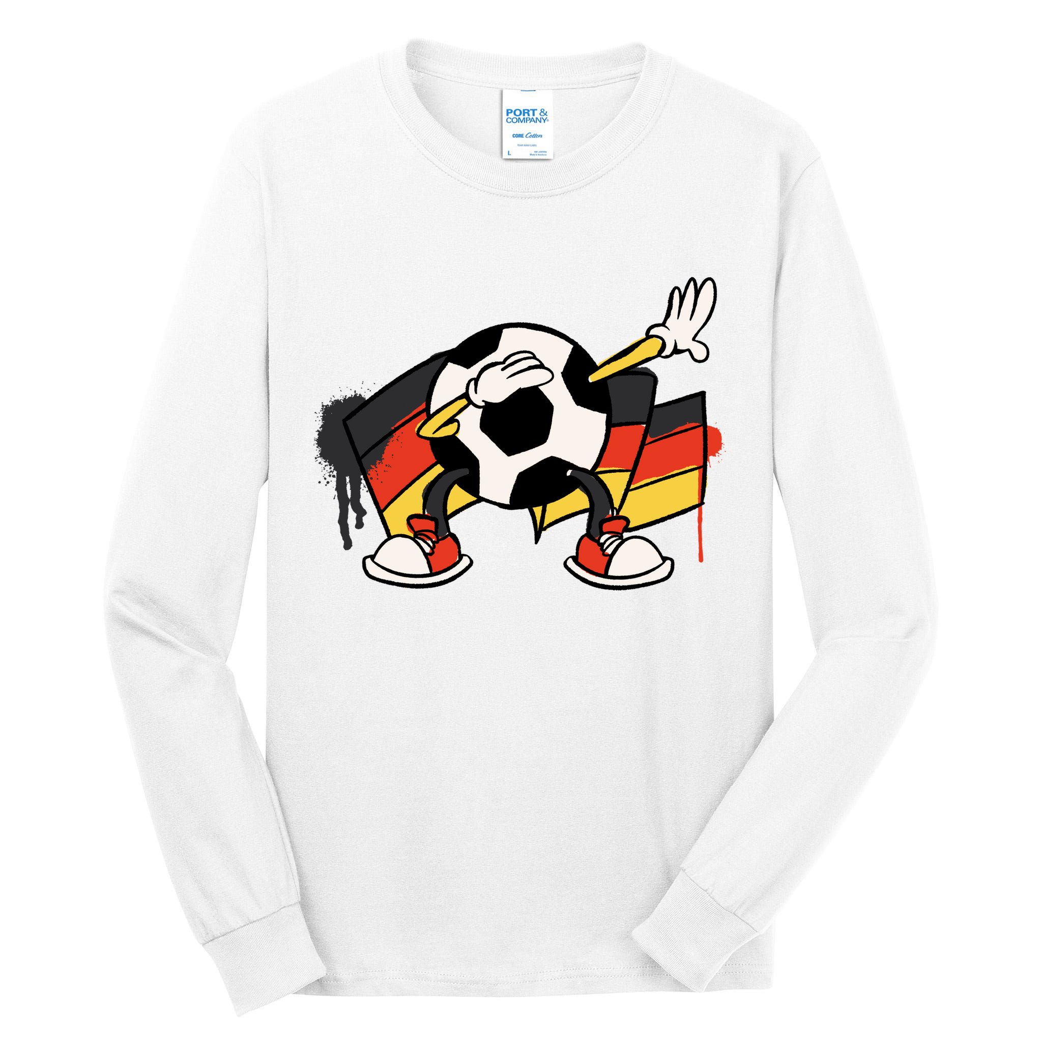 Dabbing Germany Soccer Ball Tall Long Sleeve T-Shirt