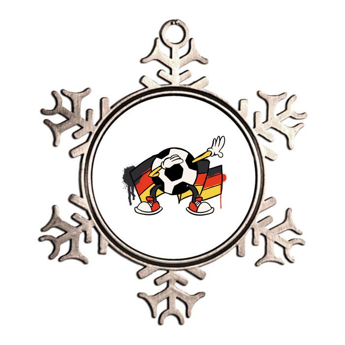 Dabbing Germany Soccer Ball Metallic Star Ornament