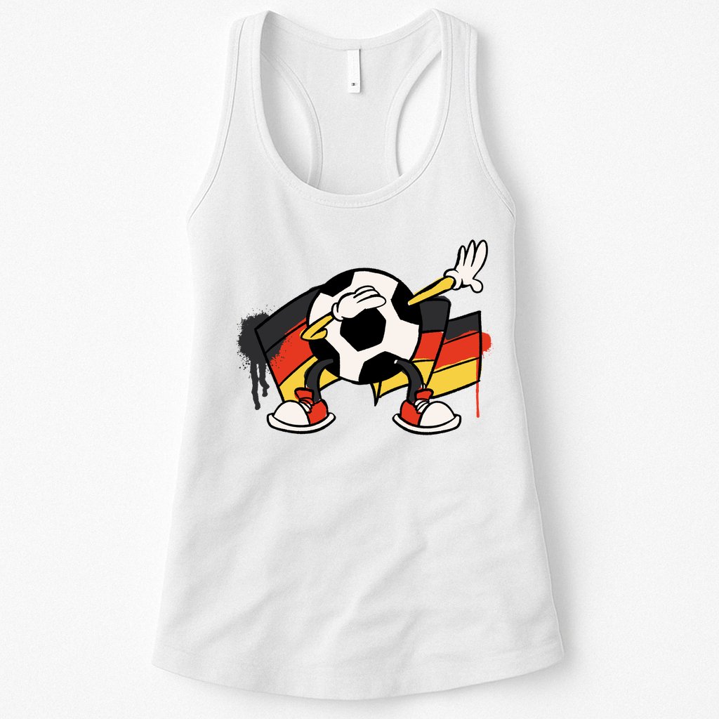 Dabbing Germany Soccer Ball Womens Tank Top
