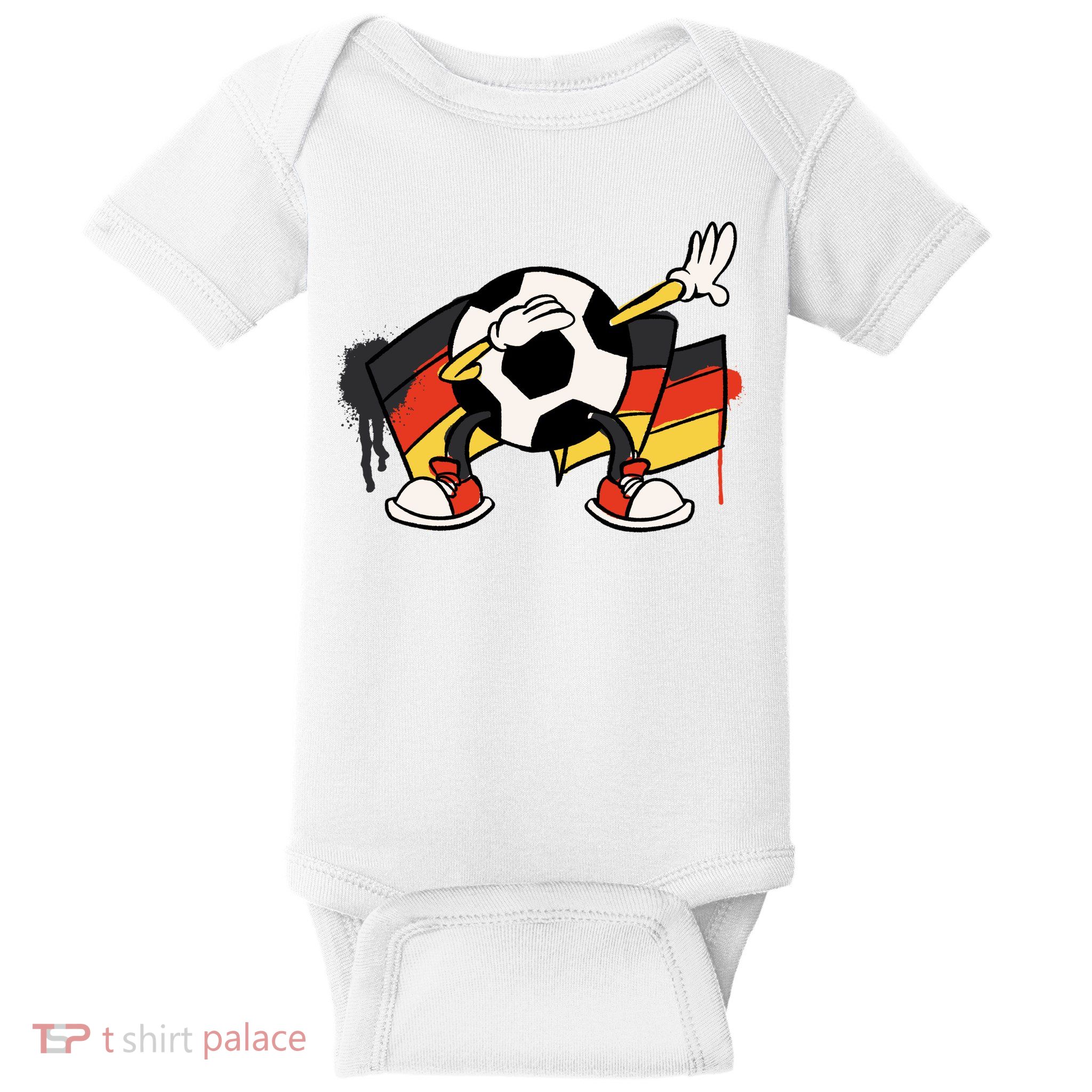 Dabbing Germany Soccer Ball Baby Bodysuit