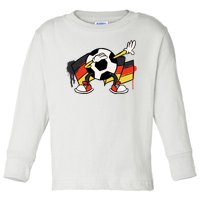 Dabbing Germany Soccer Ball Toddler Long Sleeve Shirt