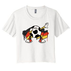 Dabbing Germany Soccer Ball Women's Crop Top Tee