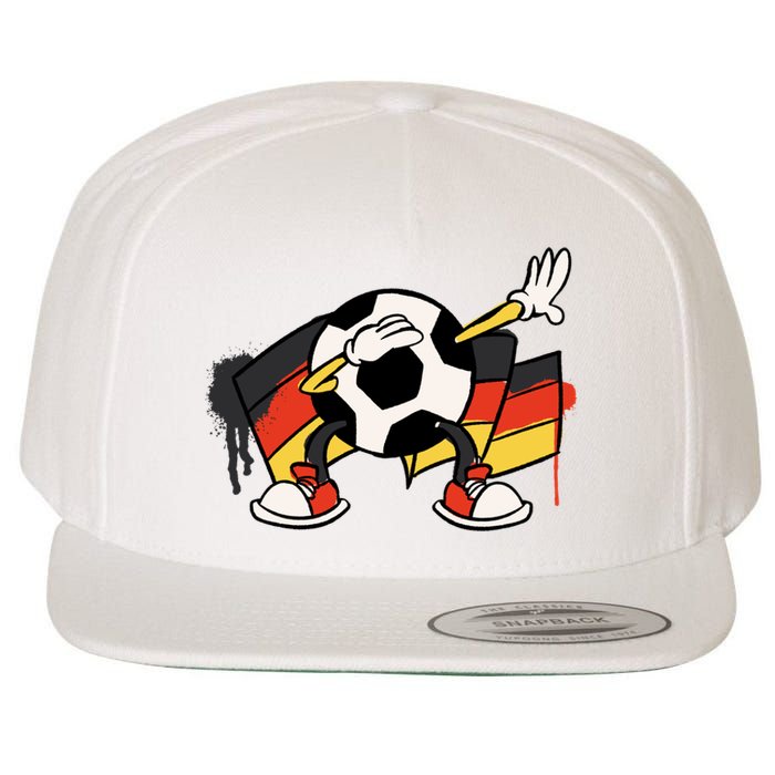 Dabbing Germany Soccer Ball Wool Snapback Cap