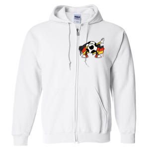 Dabbing Germany Soccer Ball Full Zip Hoodie