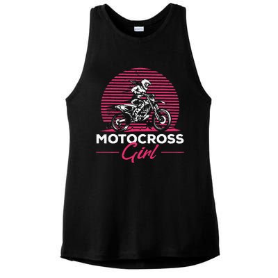 Dirtbike Girl Supercross Girl Enduro Off Road Motocross Girl Ladies PosiCharge Tri-Blend Wicking Tank