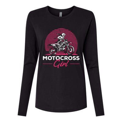 Dirtbike Girl Supercross Girl Enduro Off Road Motocross Girl Womens Cotton Relaxed Long Sleeve T-Shirt