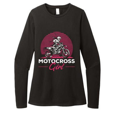 Dirtbike Girl Supercross Girl Enduro Off Road Motocross Girl Womens CVC Long Sleeve Shirt