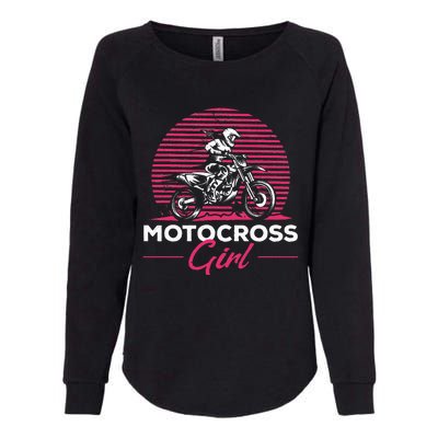 Dirtbike Girl Supercross Girl Enduro Off Road Motocross Girl Womens California Wash Sweatshirt