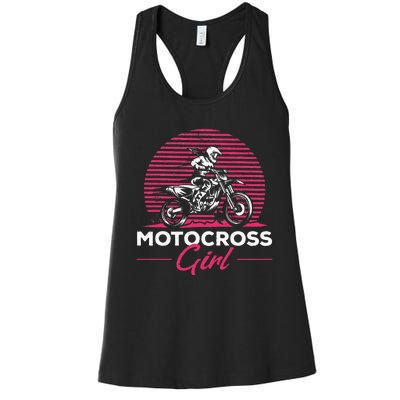 Dirtbike Girl Supercross Girl Enduro Off Road Motocross Girl Women's Racerback Tank