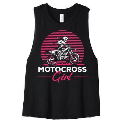 Dirtbike Girl Supercross Girl Enduro Off Road Motocross Girl Women's Racerback Cropped Tank