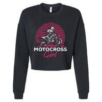 Dirtbike Girl Supercross Girl Enduro Off Road Motocross Girl Cropped Pullover Crew