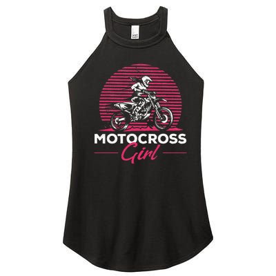 Dirtbike Girl Supercross Girl Enduro Off Road Motocross Girl Women's Perfect Tri Rocker Tank