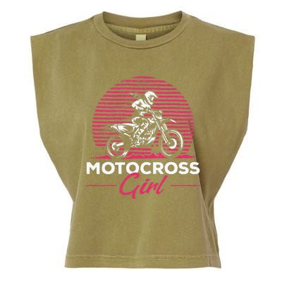 Dirtbike Girl Supercross Girl Enduro Off Road Motocross Girl Garment-Dyed Women's Muscle Tee