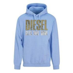 Diesel Gets Stuff Done Great Gift Truck Driver Gas Tool Engine Meaningful Gift Unisex Surf Hoodie