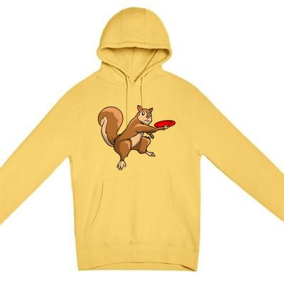 Disc Golf Squirrel Frolf Frisbee Golf Disc Gift Premium Pullover Hoodie