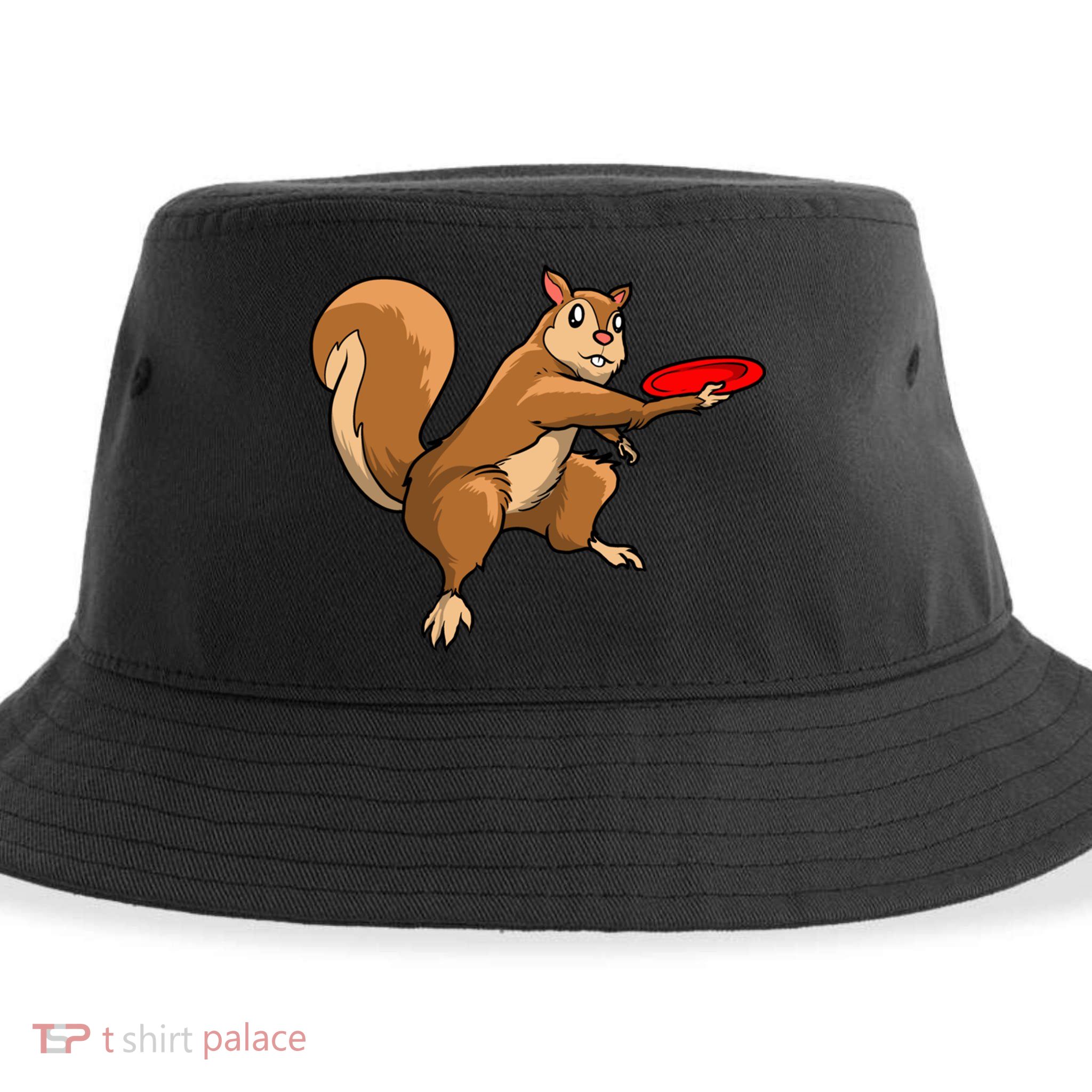 Disc Golf Squirrel Frolf Frisbee Golf Disc Gift Sustainable Bucket Hat