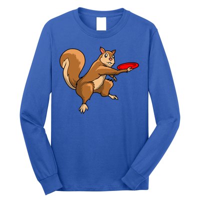 Disc Golf Squirrel Frolf Frisbee Golf Disc Gift Long Sleeve Shirt