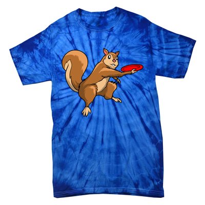 Disc Golf Squirrel Frolf Frisbee Golf Disc Gift Tie-Dye T-Shirt