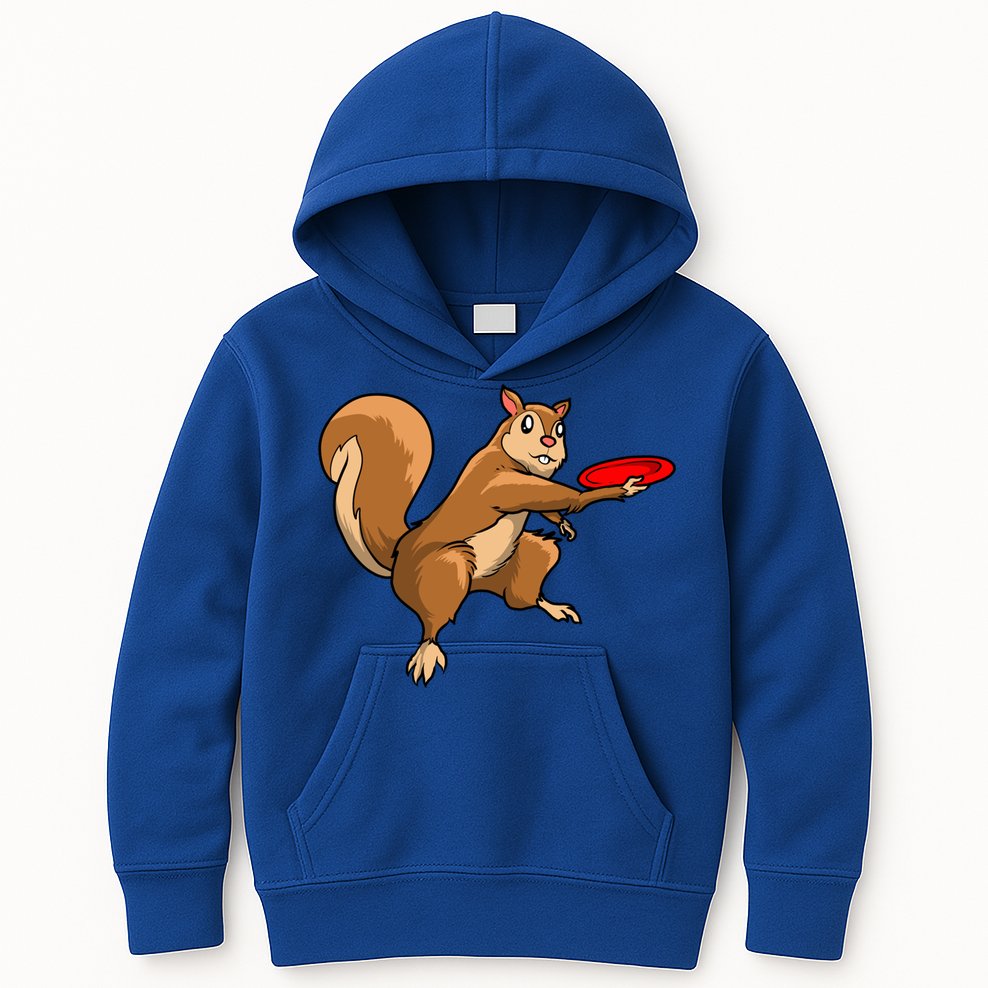 Disc Golf Squirrel Frolf Frisbee Golf Disc Gift Kids Hoodie