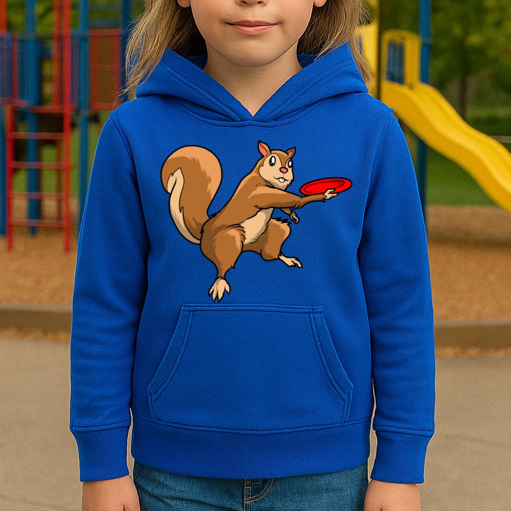 Disc Golf Squirrel Frolf Frisbee Golf Disc Gift Kids Hoodie
