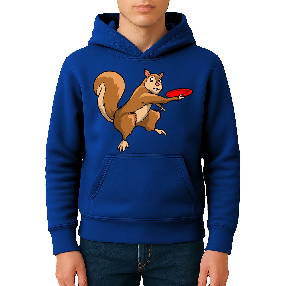 Disc Golf Squirrel Frolf Frisbee Golf Disc Gift Kids Hoodie