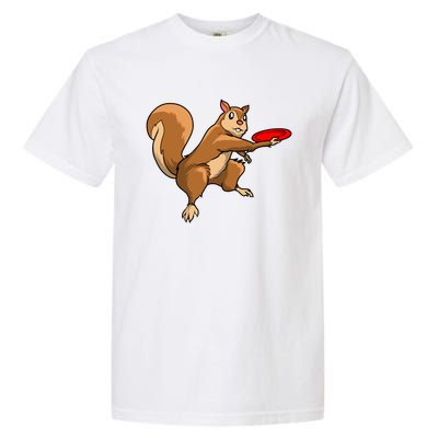 Disc Golf Squirrel Frolf Frisbee Golf Disc Gift Garment-Dyed Heavyweight T-Shirt