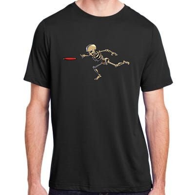 Disc Golfing Skeleton Halloween Disc Golf Halloween Adult ChromaSoft Performance T-Shirt