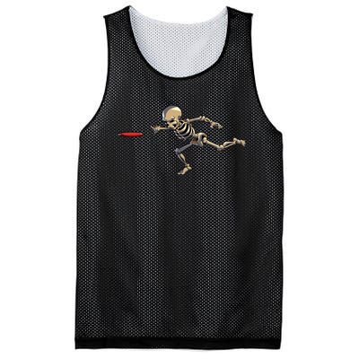 Disc Golfing Skeleton Halloween Disc Golf Halloween Mesh Reversible Basketball Jersey Tank