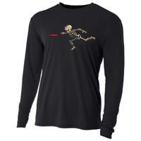 Disc Golfing Skeleton Halloween Disc Golf Halloween Cooling Performance Long Sleeve Crew